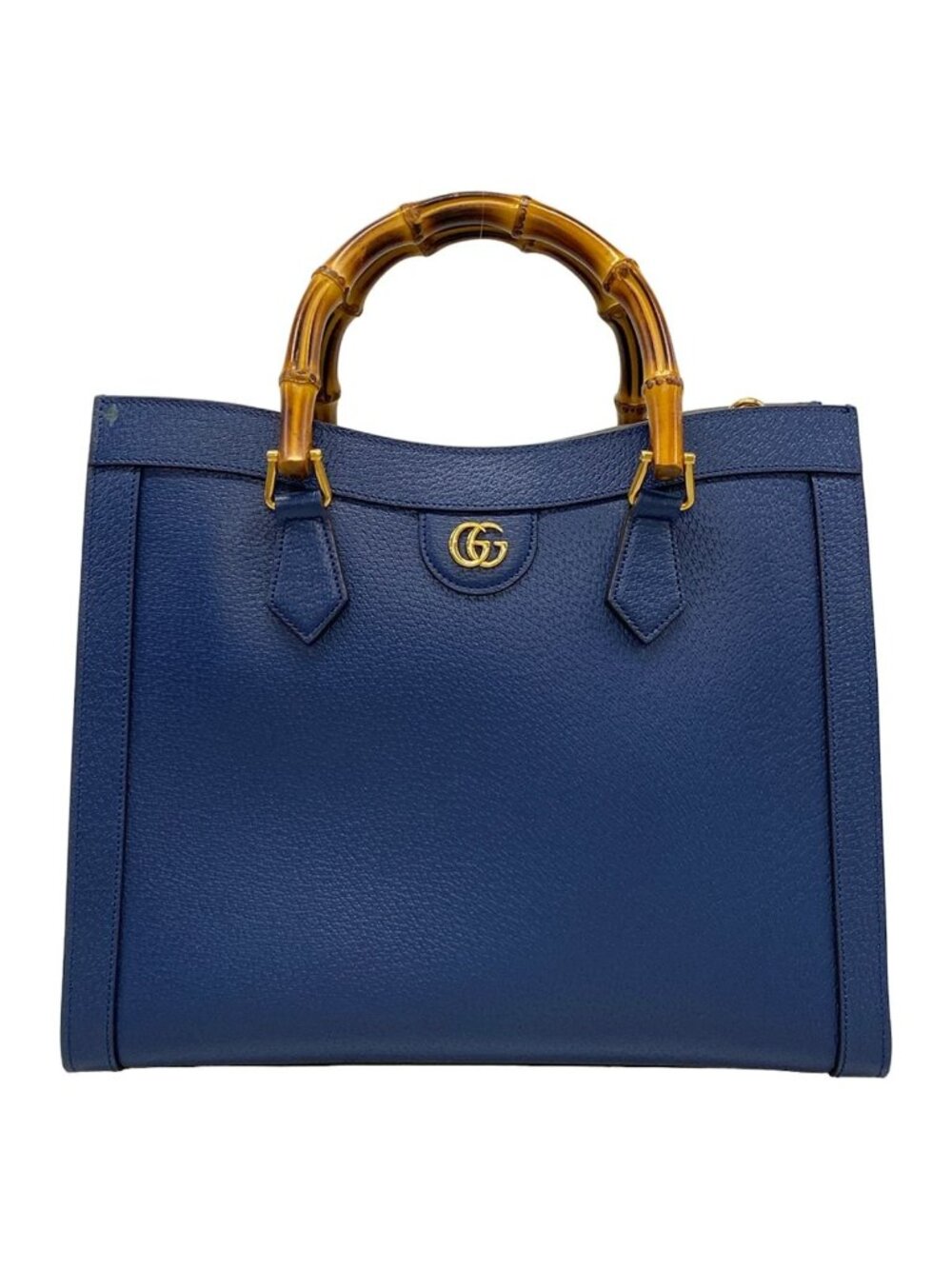 Gucci Handbag Diana Medium Tote Blue Brown Leather